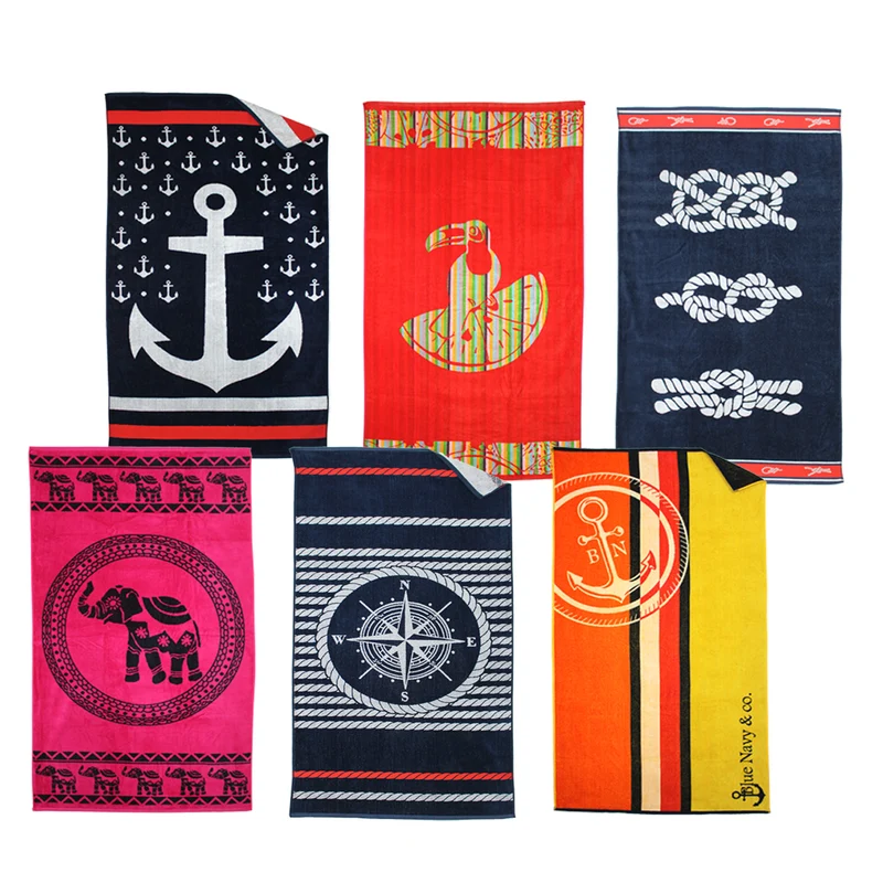 P.K. Collection Velours Strandhandtuch bunt Strandtuch 90x165 cm Strandlaken
