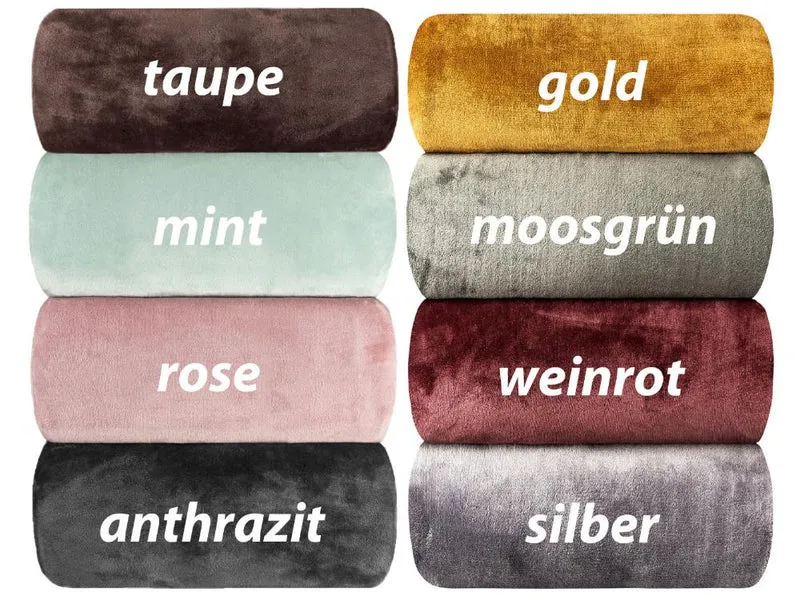 Vivid Flanell Sherpa Wendedecke Kuscheldecke 150x200cm Lammflor-Optik