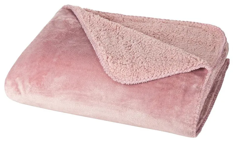 Vivid Flanell Sherpa Wendedecke Kuscheldecke 150x200cm Lammflor-Optik