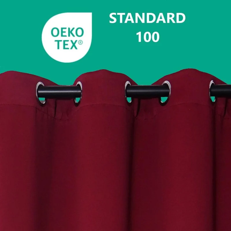 2er Pack Verdunklungsvorhang Ösenvorhang 140x245cm 100% Polyester Midnight