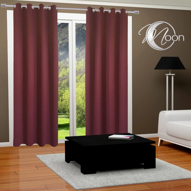 2er Pack Verdunklungsvorhang Ösenvorhang 140x245cm 100% Polyester Midnight