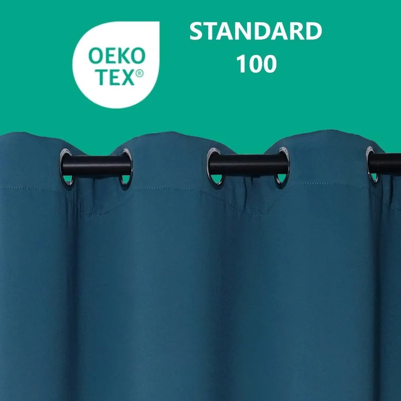 2er Pack Verdunklungsvorhang Ösenvorhang 140x245cm 100% Polyester Midnight