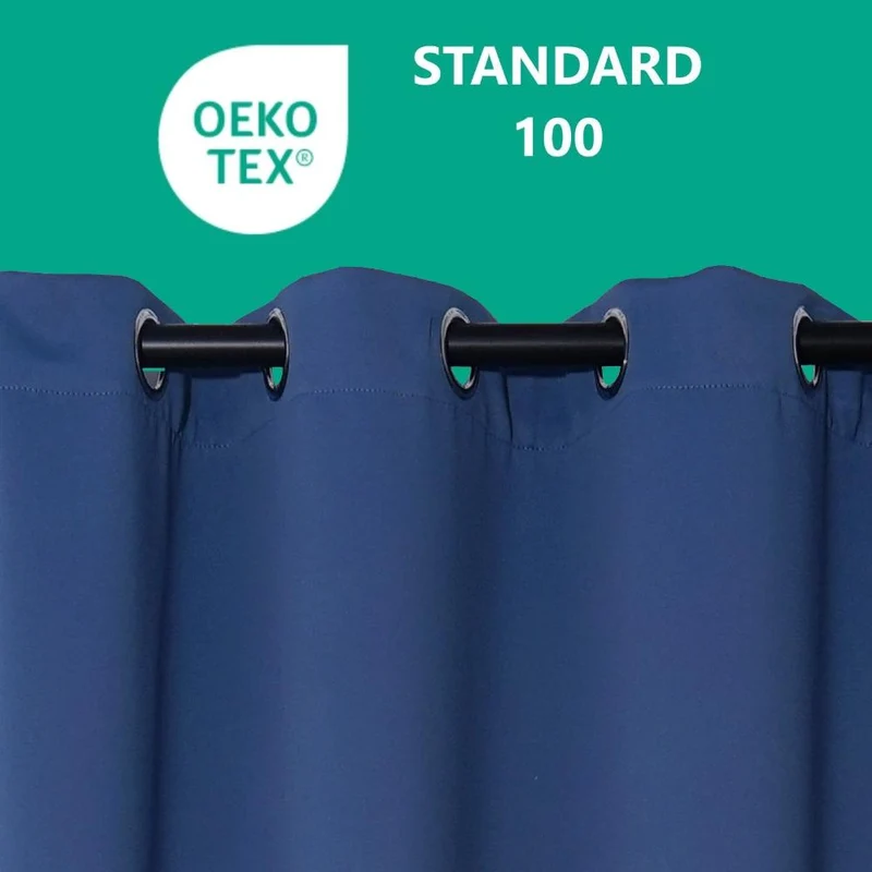 2er Pack Verdunklungsvorhang Ösenvorhang 140x245cm 100% Polyester Midnight