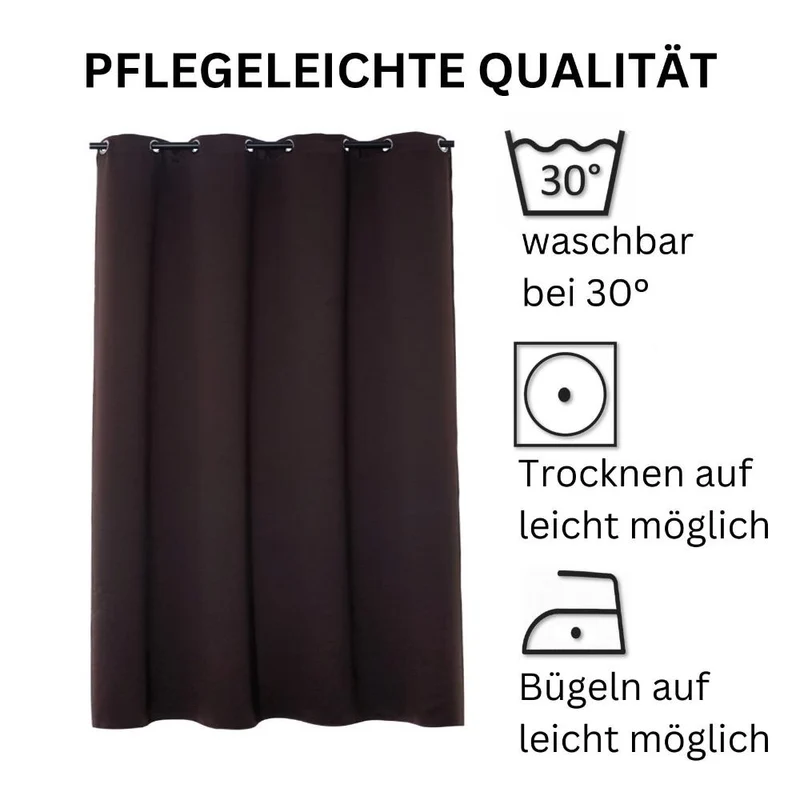 2er Pack Verdunklungsvorhang Ösenvorhang 140x245cm 100% Polyester Midnight