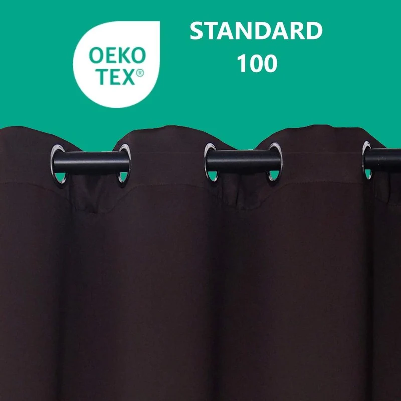 2er Pack Verdunklungsvorhang Ösenvorhang 140x245cm 100% Polyester Midnight