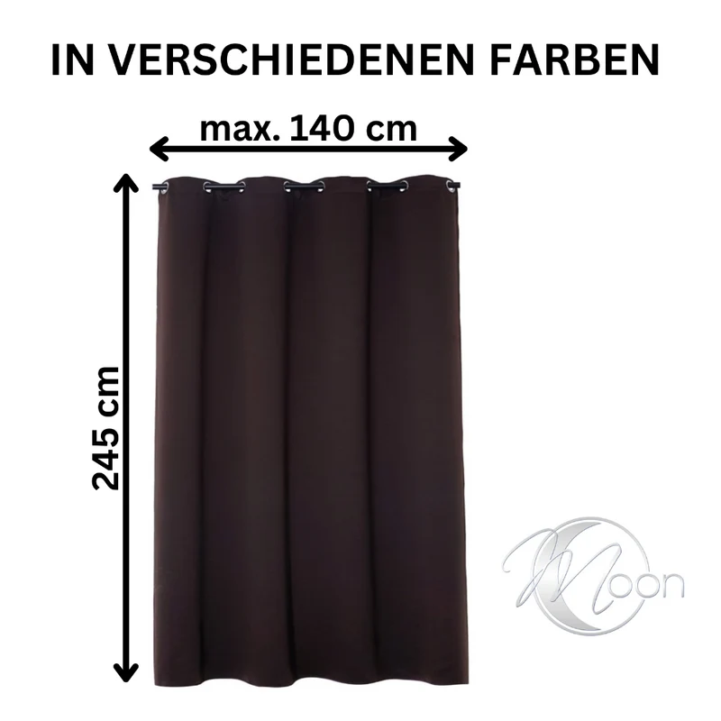 2er Pack Verdunklungsvorhang Ösenvorhang 140x245cm 100% Polyester Midnight