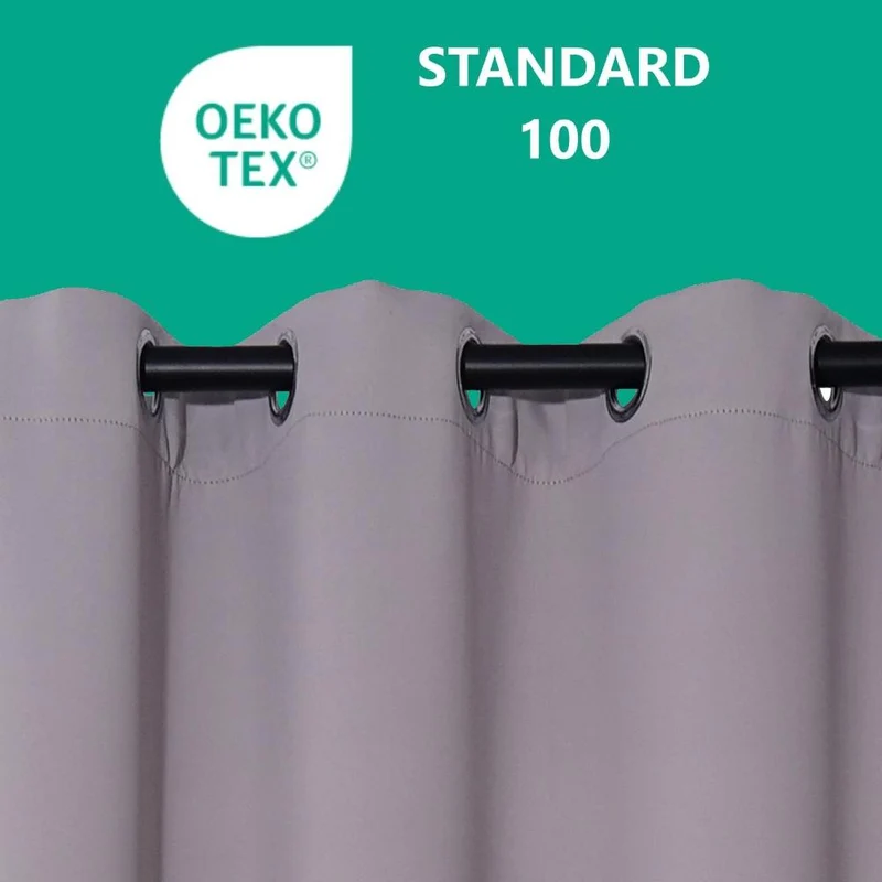 2er Pack Verdunklungsvorhang Ösenvorhang 140x245cm 100% Polyester Midnight