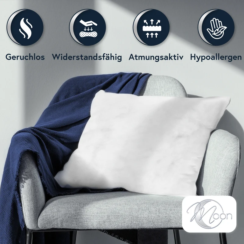 4er Pack Füllkissen Innenkissen fest gefüllt Polyester Nonwoven Moon