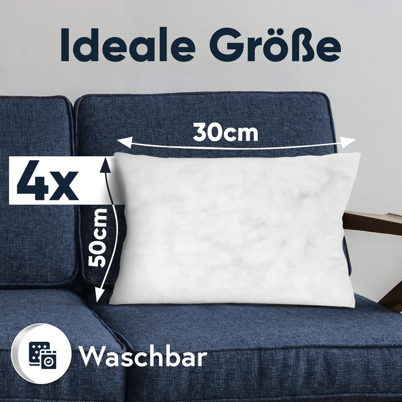 4er Pack Füllkissen Innenkissen fest gefüllt Polyester Nonwoven Moon