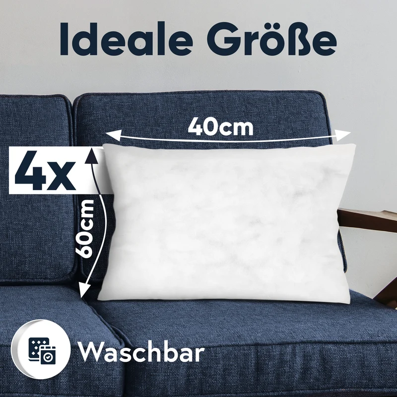 4er Pack Füllkissen Innenkissen fest gefüllt Polyester Nonwoven Moon