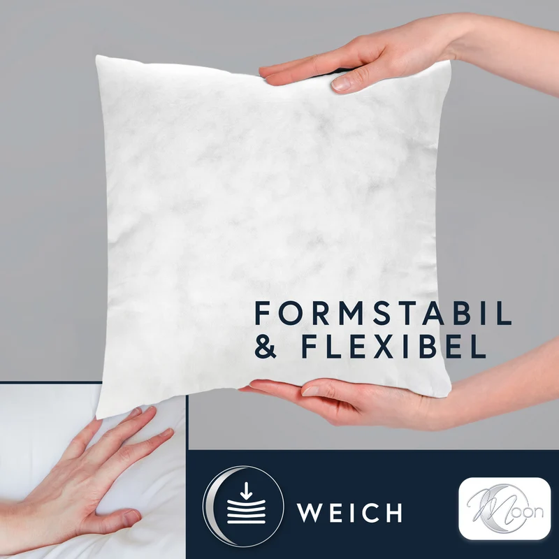 4er Pack Füllkissen Innenkissen fest gefüllt Polyester Nonwoven Moon