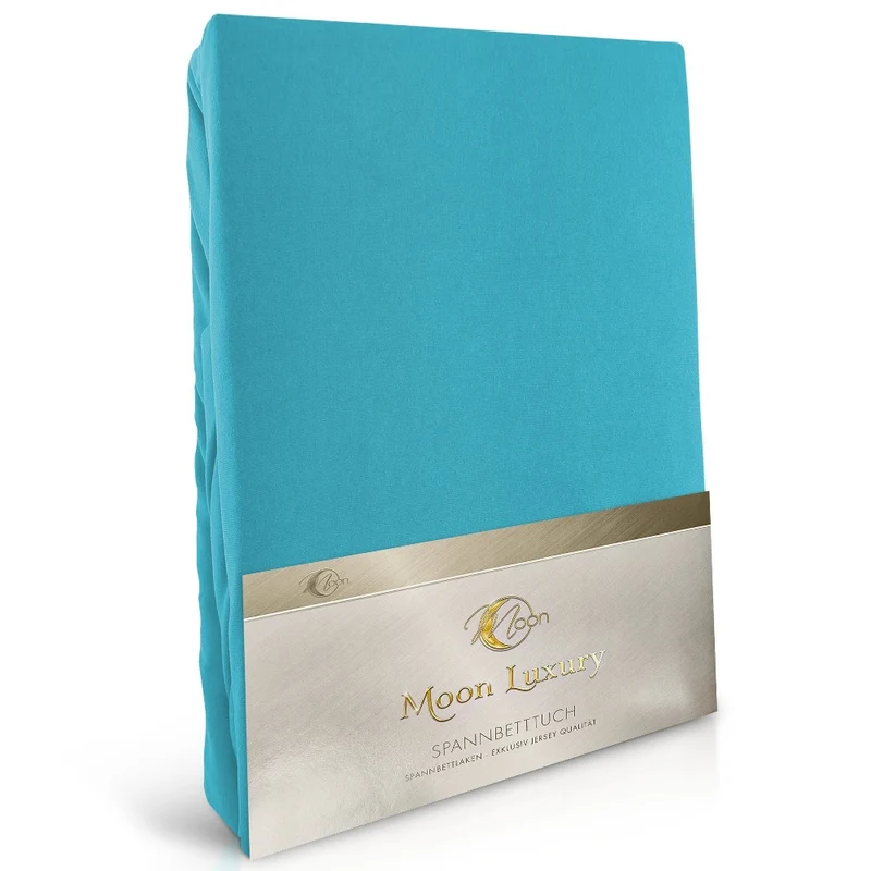Moon-Luxury Topper Spannbettlaken Jersey 97% Mako-Baumwolle 3% Elastan, 230g/m²