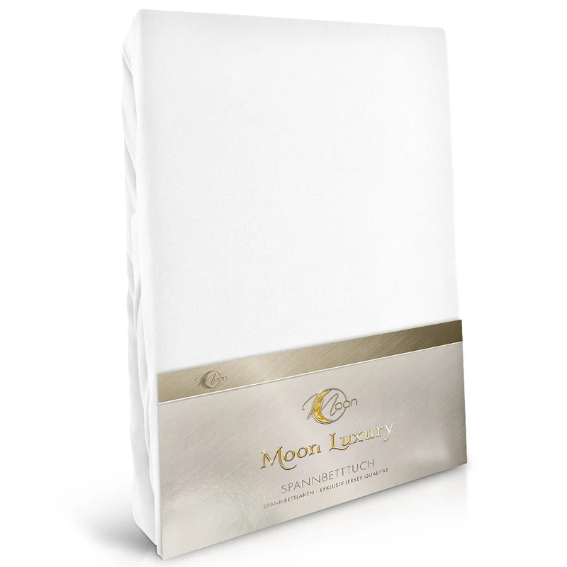 Moon-Luxury Topper Spannbettlaken Jersey 97% Mako-Baumwolle 3% Elastan, 230g/m²