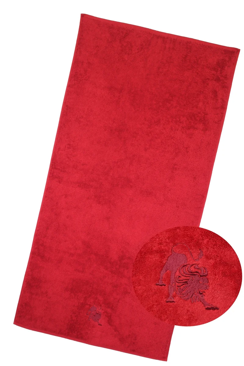 Floringo Duschtuch mit Sternzeichen Stickung 70x140 Serie Luxury-Line 630g/m²