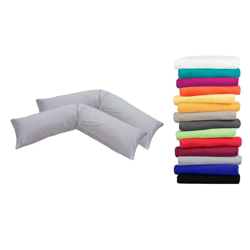 2er Pack MOON-Luxury Linon Kissenbezug 40x145 40x200 Baumwolle Seitenschläfer