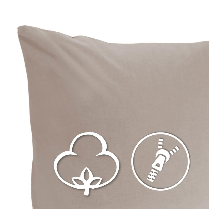 2er Pack MOON-Luxury Linon Kissenbezug 40x145 40x200 Baumwolle Seitenschläfer