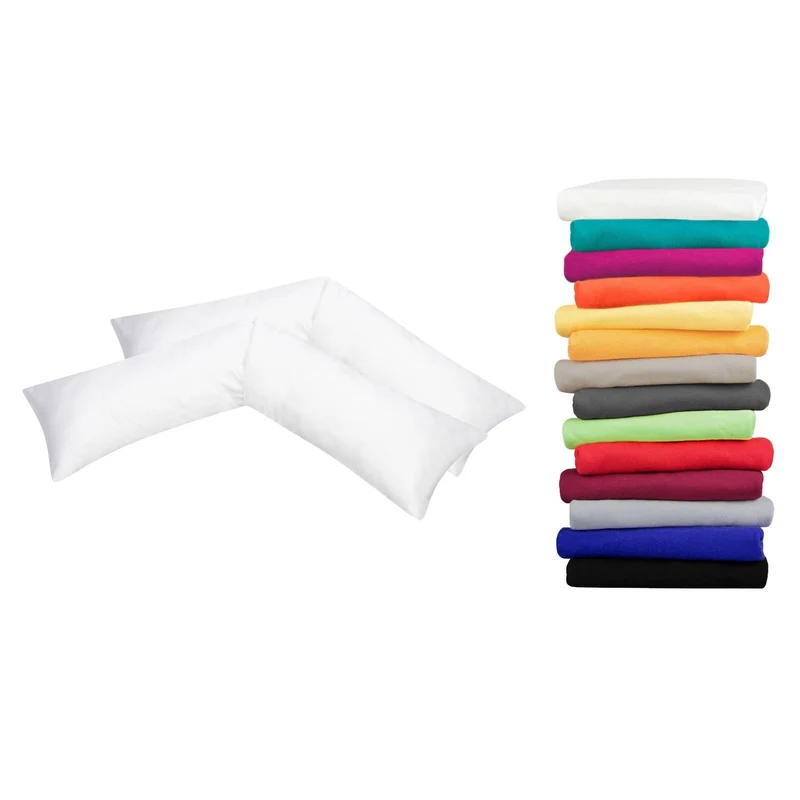 2er Pack MOON-Luxury Linon Kissenbezug 40x145 40x200 Baumwolle Seitenschläfer