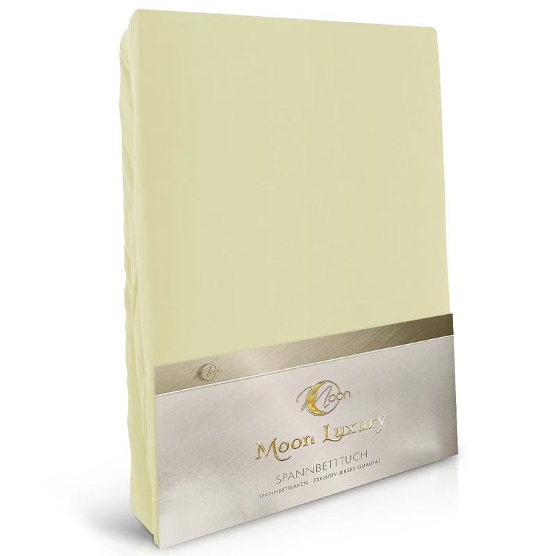 MOON-Luxury Spannbettlaken Jersey Stretch 230g/m² 97% Mako-Baumwolle 3% Elastan