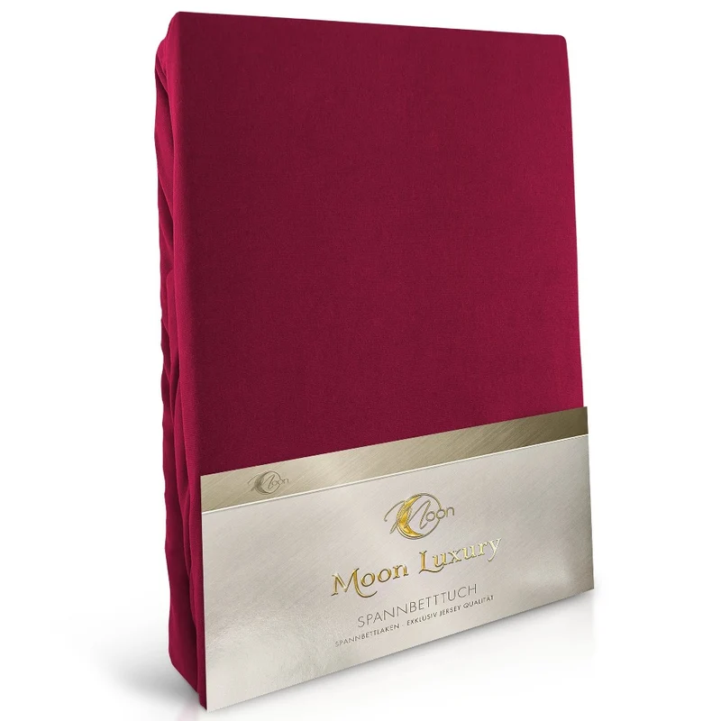 MOON-Luxury Spannbettlaken Jersey Stretch 230g/m² 97% Mako-Baumwolle 3% Elastan