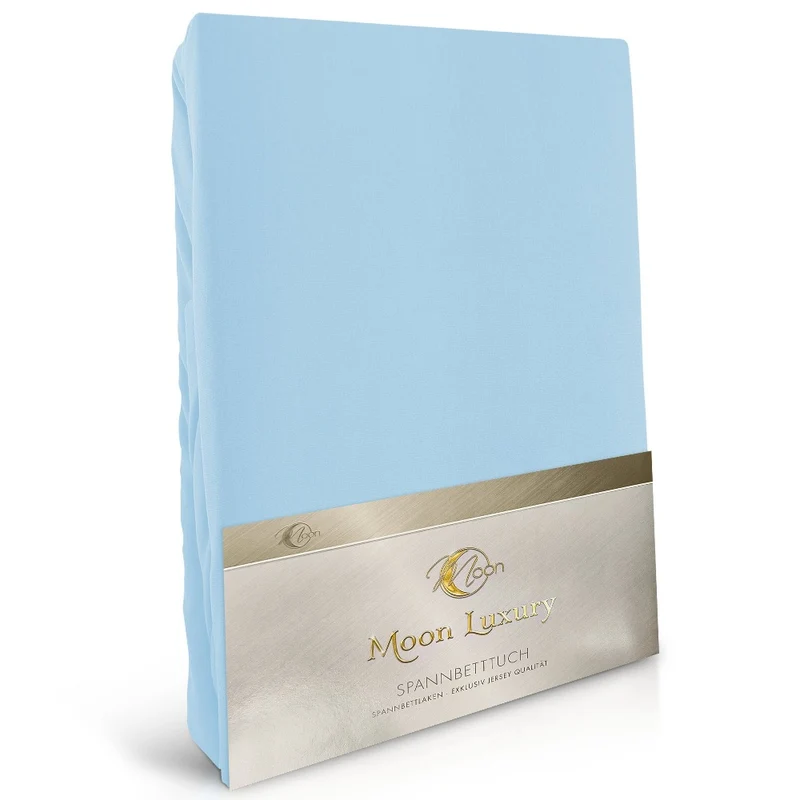 MOON-Luxury Spannbettlaken Jersey Stretch 230g/m² 97% Mako-Baumwolle 3% Elastan