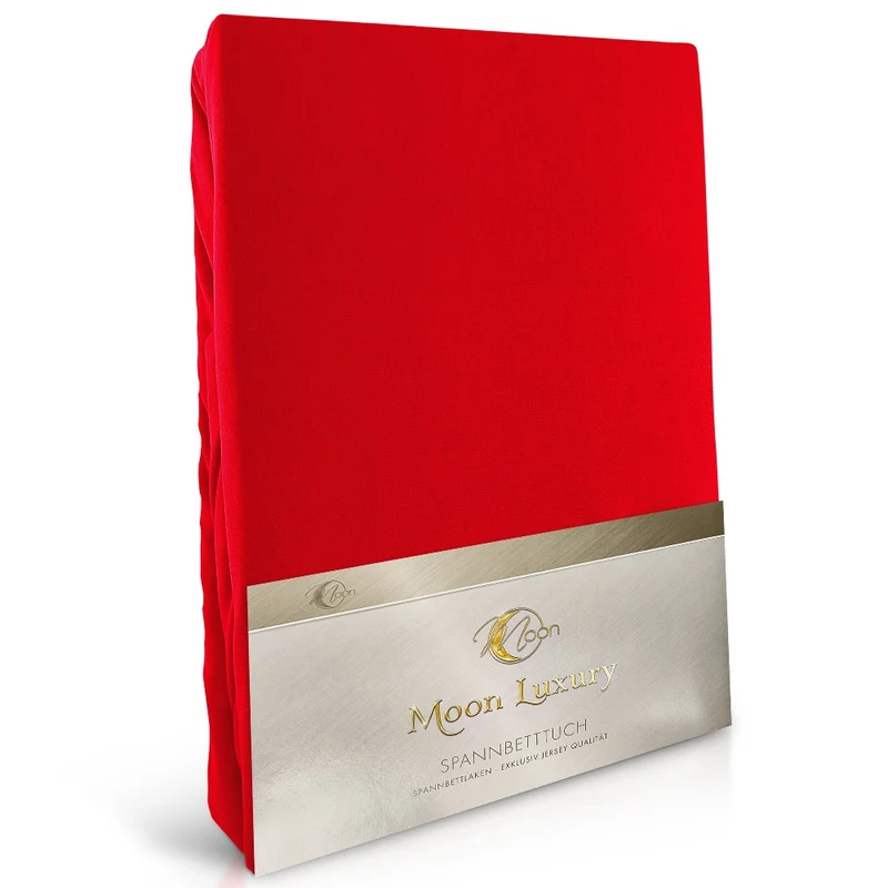 MOON-Luxury Spannbettlaken Jersey Stretch 230g/m² 97% Mako-Baumwolle 3% Elastan