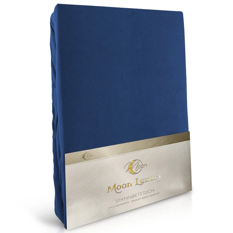 MOON-Luxury Spannbettlaken Jersey Stretch 230g/m² 97% Mako-Baumwolle 3% Elastan