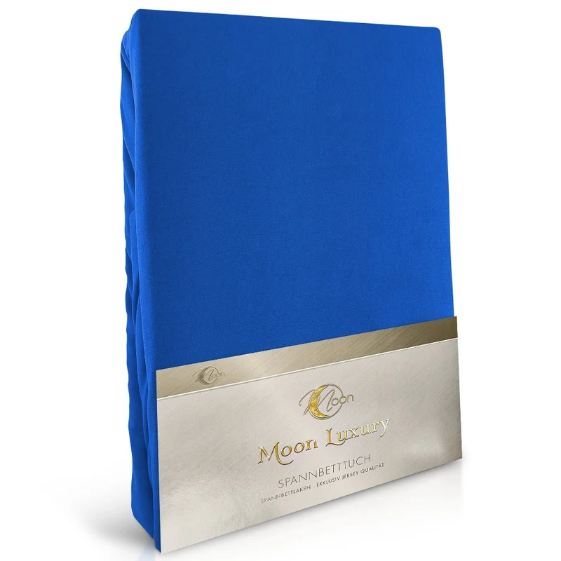 MOON-Luxury Spannbettlaken Jersey Stretch 230g/m² 97% Mako-Baumwolle 3% Elastan