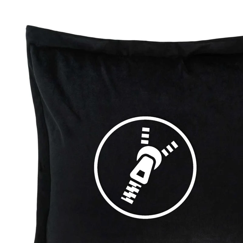 2er Pack Kissenhülle 50x50 cm Kissenbezug Reißverschluss edle Samt Optik Moon