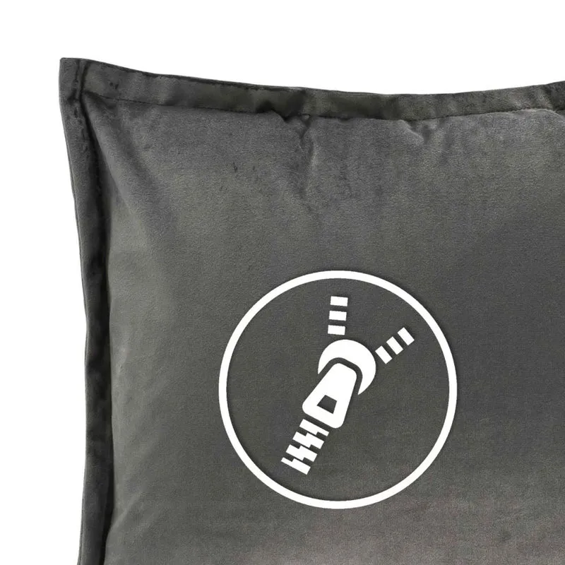 2er Pack Kissenhüllen 30x50 cm Kissenbezüge in edler Samt Optik Moon Flora