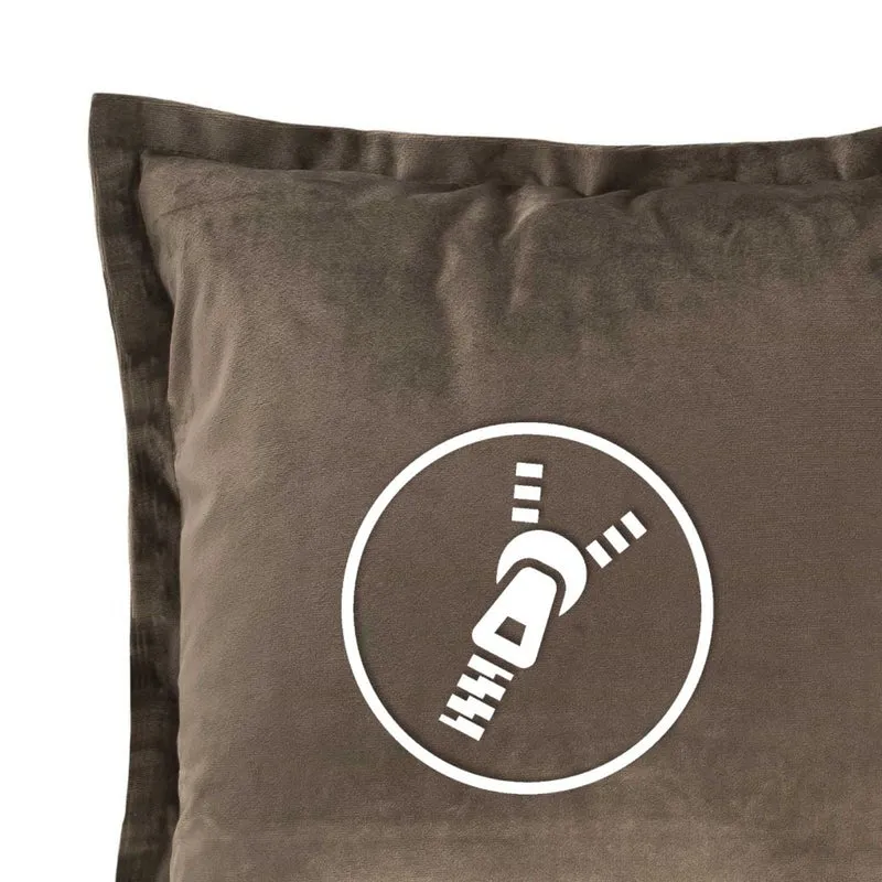 2er Pack Kissenhülle 40x40 cm Kissenbezug edle Samt Optik Moon Flora