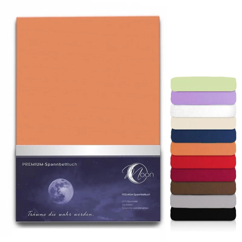 Spannbetttuch 180x200-200x220 cm Spannbettlaken 240g/m² MOON Line Platin