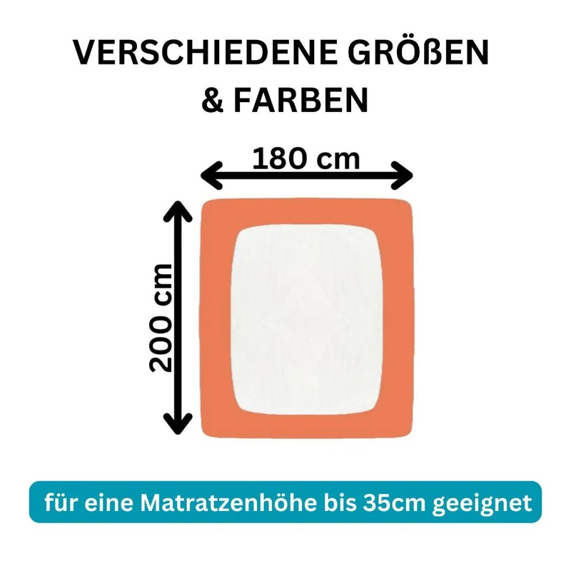 Spannbetttuch 180x200-200x220 cm Spannbettlaken 240g/m² MOON Line Platin