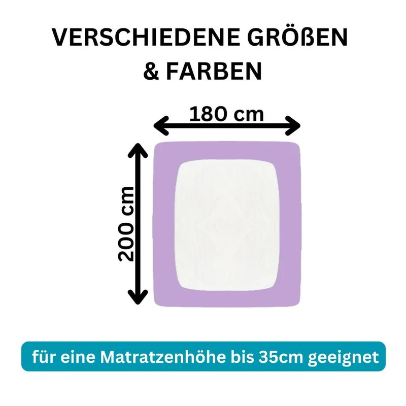 Spannbetttuch 180x200-200x220 cm Spannbettlaken 240g/m² MOON Line Platin