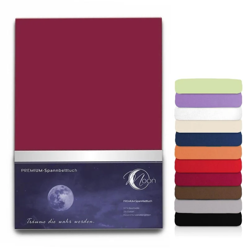 Spannbetttuch 180x200-200x220 cm Spannbettlaken 240g/m² MOON Line Platin