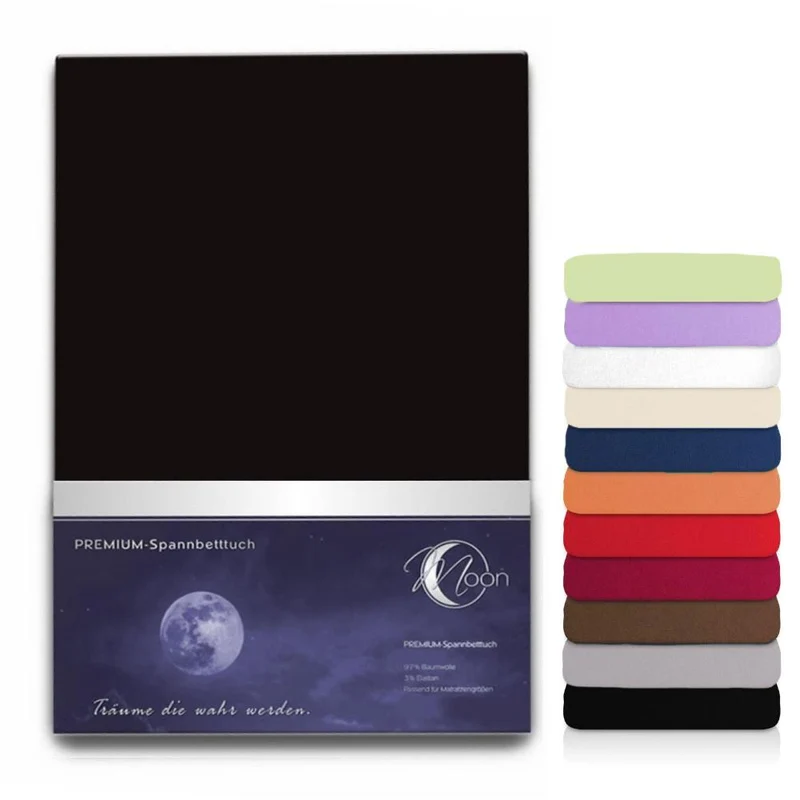 Spannbetttuch 180x200-200x220 cm Spannbettlaken 240g/m² MOON Line Platin