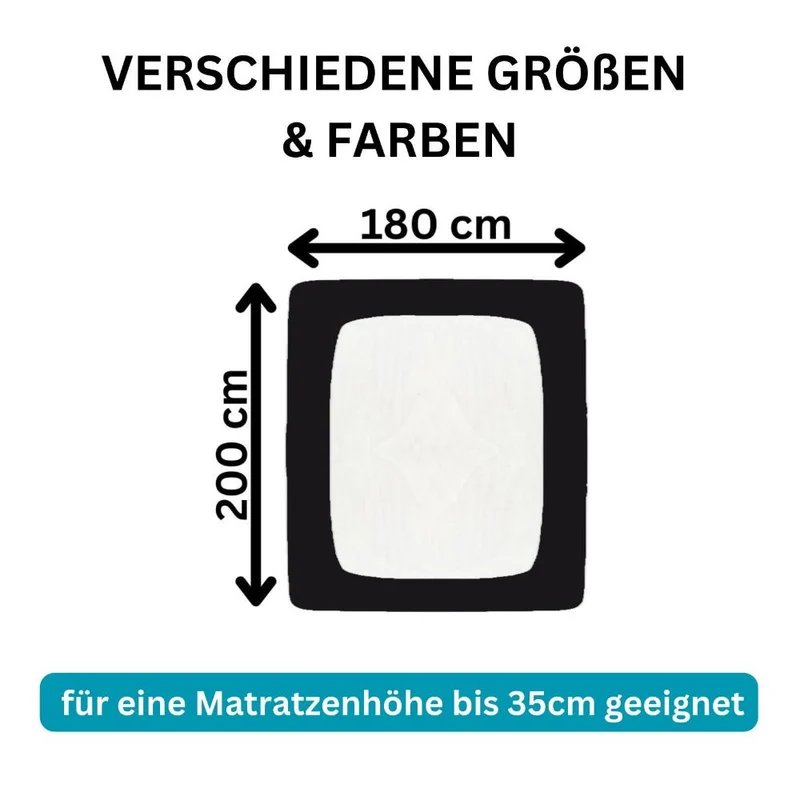 Spannbetttuch 180x200-200x220 cm Spannbettlaken 240g/m² MOON Line Platin
