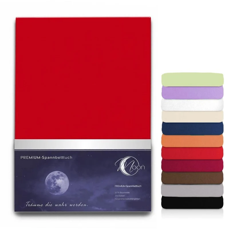 Spannbetttuch 180x200-200x220 cm Spannbettlaken 240g/m² MOON Line Platin