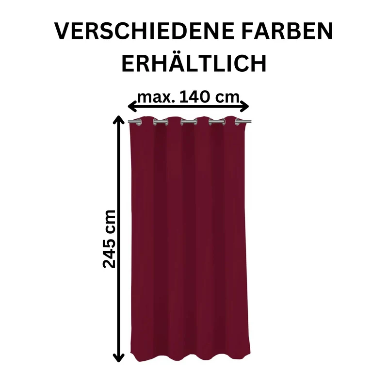 2er Pack Ösenvorhang 140x245cm Vorhang Halbverdunkelung Goldmond Venedig
