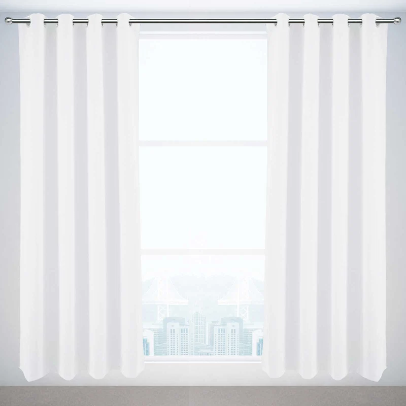 2er Pack Ösenvorhang 140x245cm Vorhang Halbverdunkelung Goldmond Venedig