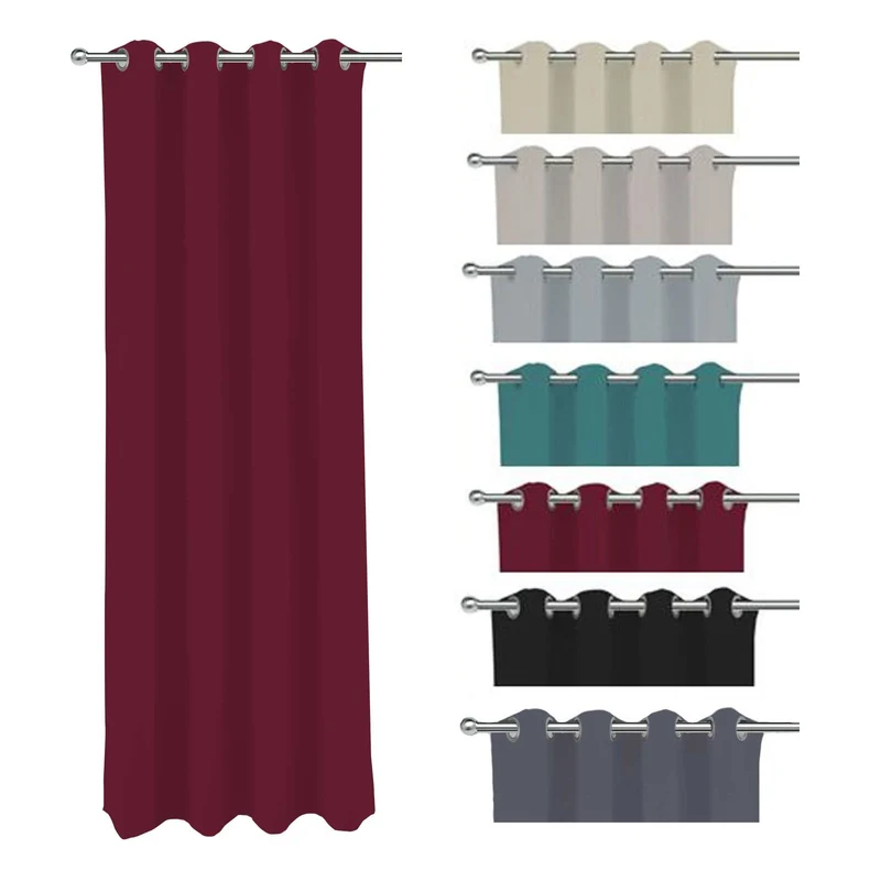 2er Pack Verdunkelungsvorhang 140x245cm Vorhang Verdunkelung Ösen Goldmond London