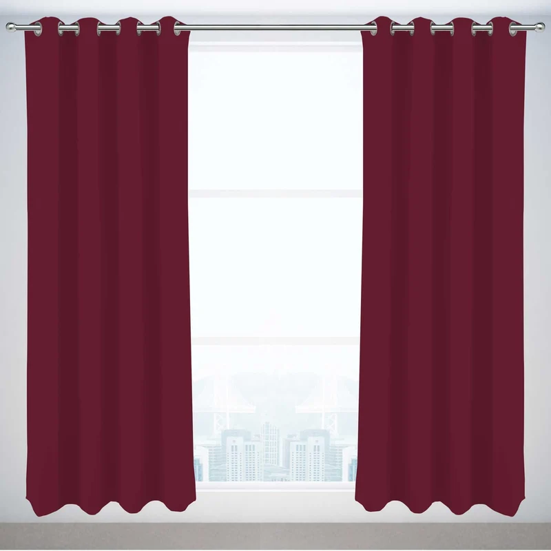 2er Pack Verdunkelungsvorhang 140x245cm Vorhang Verdunkelung Ösen Goldmond London