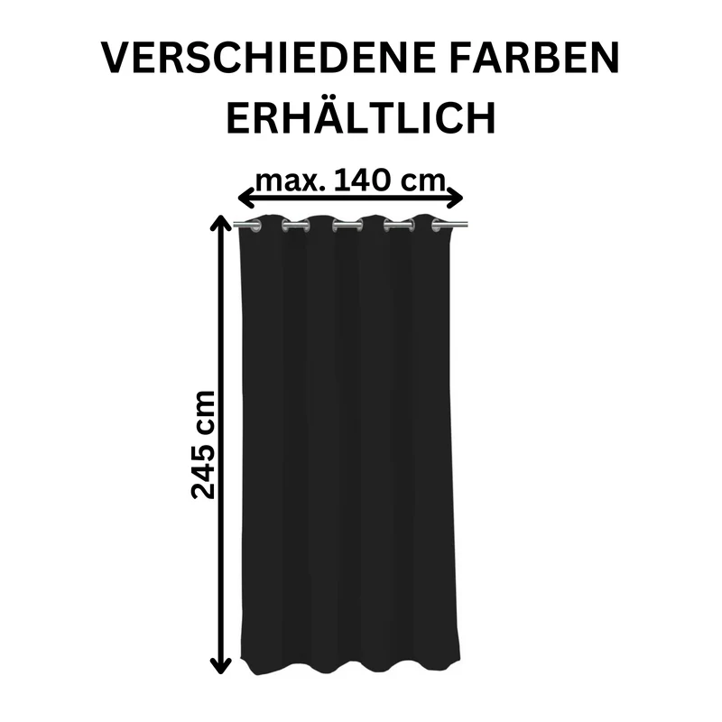 2er Pack Verdunkelungsvorhang 140x245cm Vorhang Verdunkelung Ösen Goldmond London