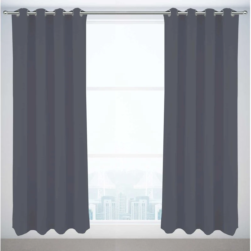 2er Pack Verdunkelungsvorhang 140x245cm Vorhang Verdunkelung Ösen Goldmond London