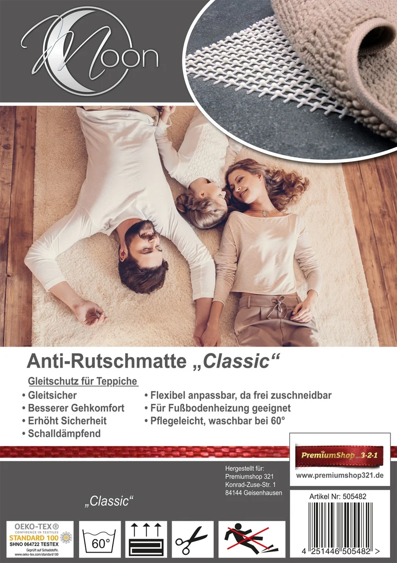 Moon Anti-Rutsch Matte Teppichunterlage Classic