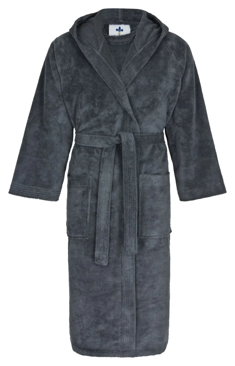Floringo Luxus Bademantel mit Kapuze Twin-Star super soft