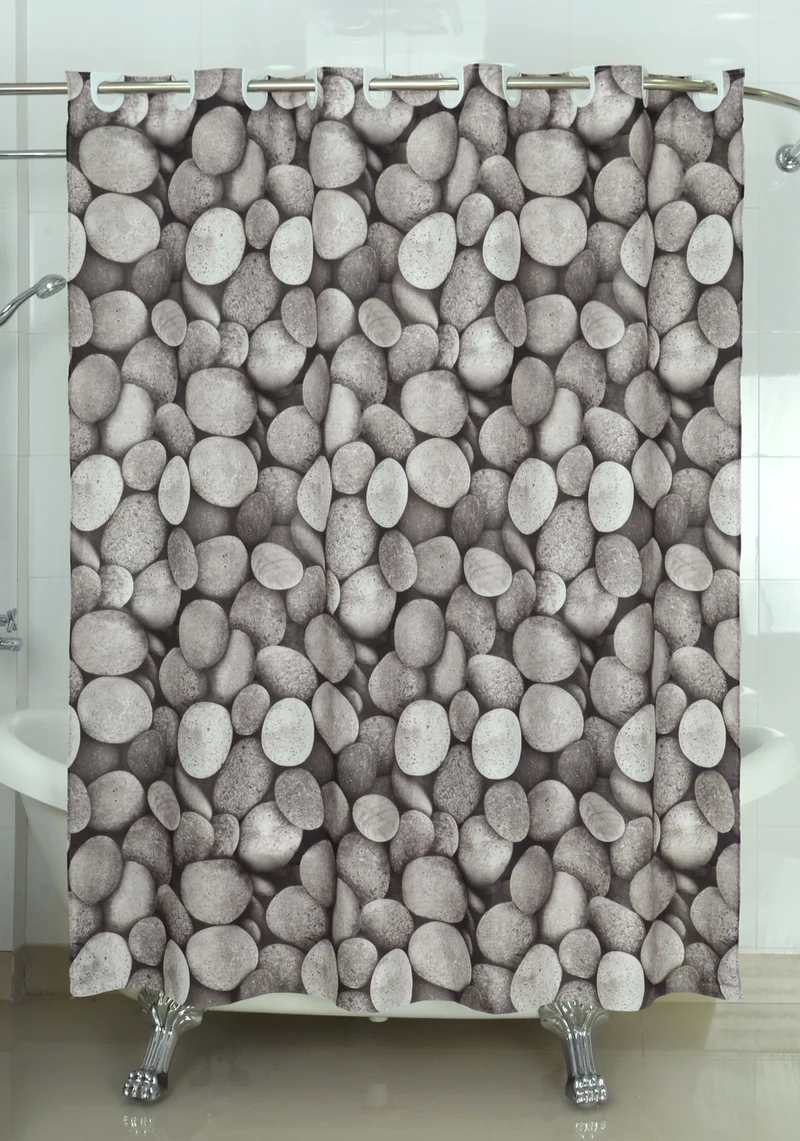 Textil Duschvorhang Badewannenvorhang Vorhang 180x200 incl. 12 Ringe