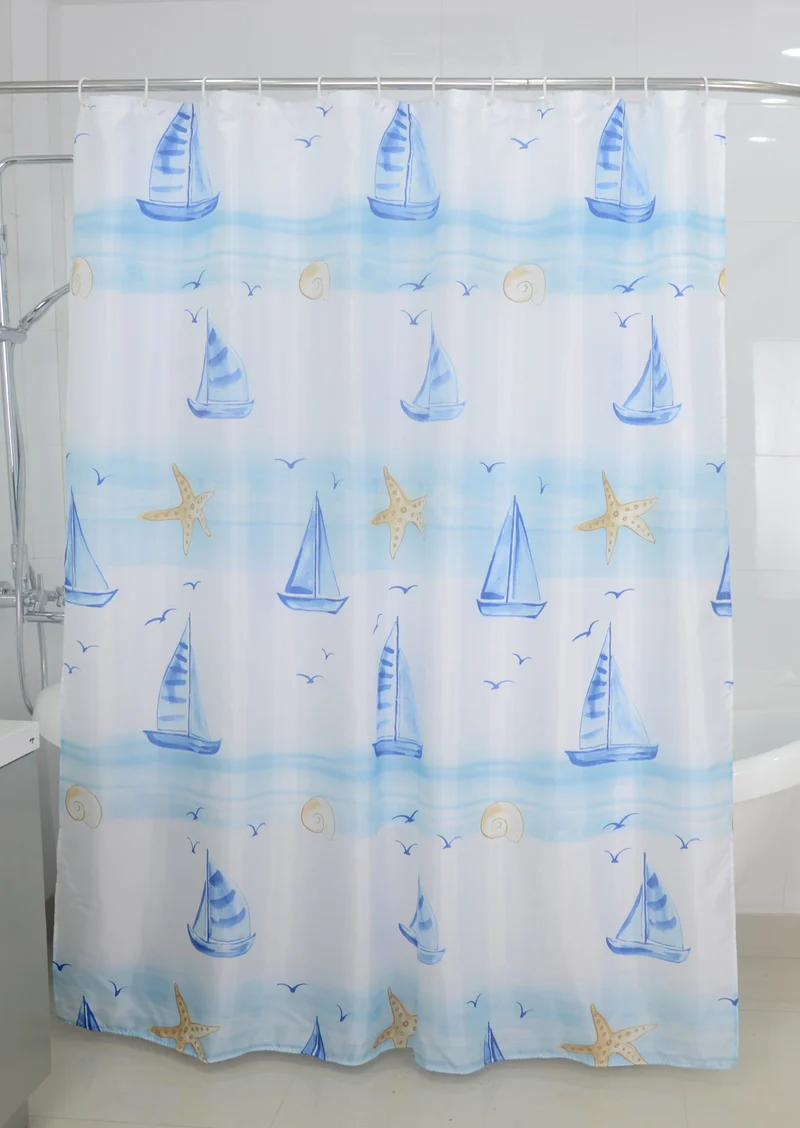 Textil Duschvorhang Badewannenvorhang Vorhang 180x200 incl. 12 Ringe