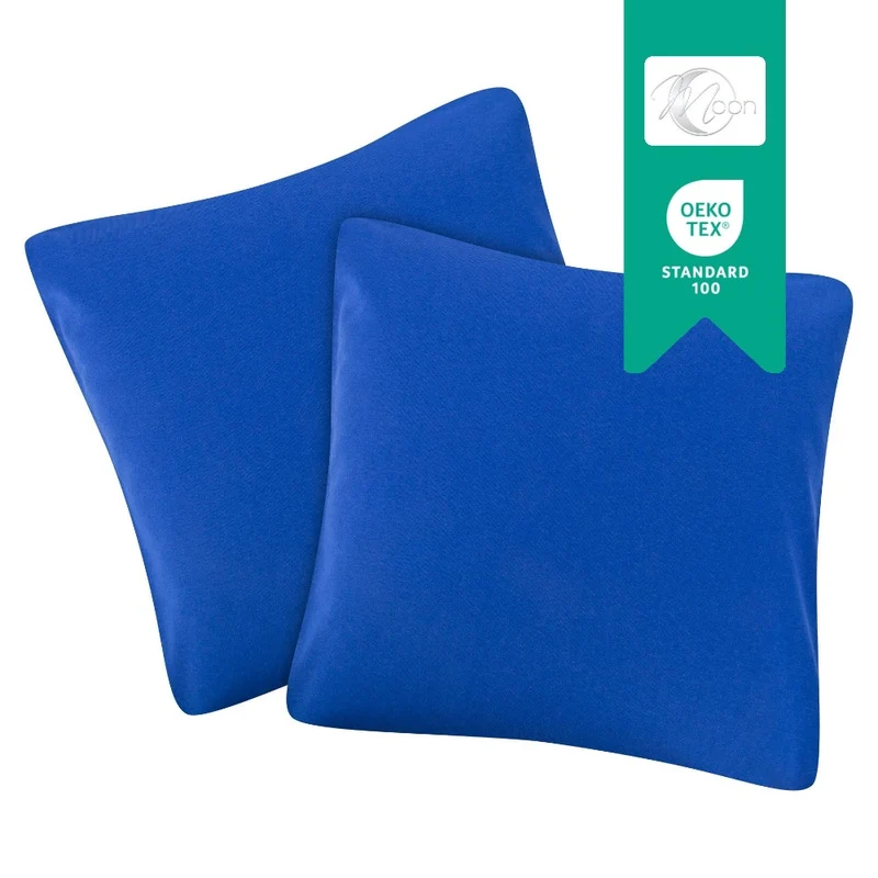 MOON Line-green 2er Pack Kissenbezug Kissenhülle Jersey 160g/m² 100% Baumwolle