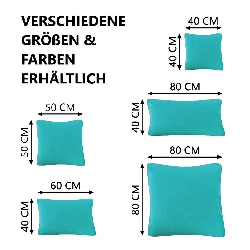MOON Line-green 2er Pack Kissenbezug Kissenhülle Jersey 160g/m² 100% Baumwolle