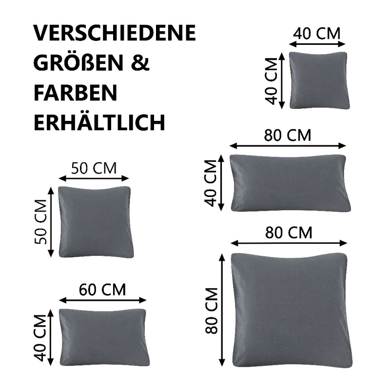 MOON Line-green 2er Pack Kissenbezug Kissenhülle Jersey 160g/m² 100% Baumwolle